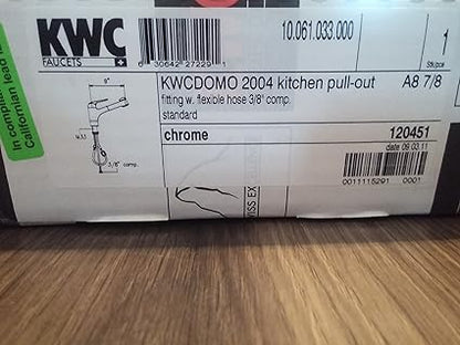 KWC 10.061.033.000 Domo 9" Pull Out Kitchen Faucet Top Lever Polished, Chrome.