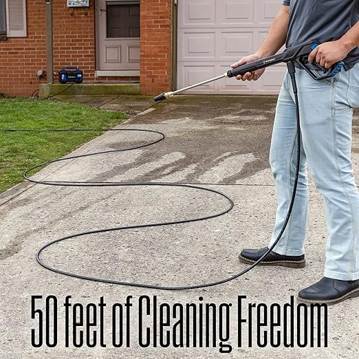 Westinghouse 50 ft PVC Pressure Washer Hose - 3200 Max PSI - For Gas and Electric Pressure Washers