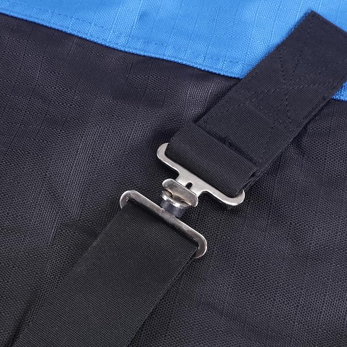 1200D Horse Blanket Waterproof Breathable Turnout (no Filling) Standard Neck Horse Sheet Blue Black 51inch