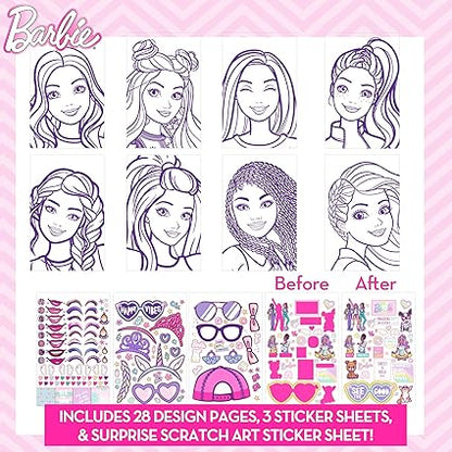 Barbie Makeup Artist Magazine by Horizon Group USA, Create Your Own Hair  Makeup Looks Using 130 Stencils, 180 Stickers, Crayons, Pretend Makeup  More