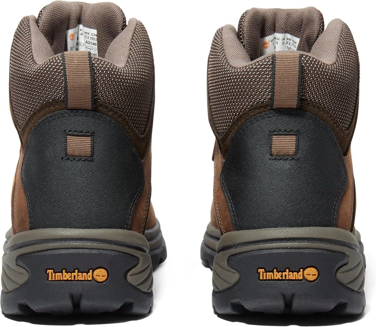 Waterproof leather hiking boots with gusseted tongue, rustproof hardware, and cushioned EVA midsole for all-terrain support and comfort.
