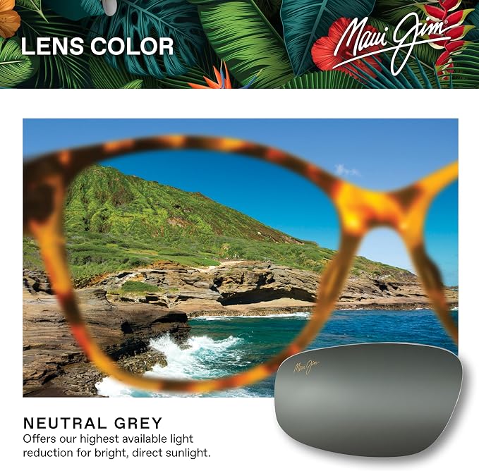 Maui Jim Polarized Men's and Women's Hookipa Rimless Reading Sunglasses Bi-Focal +2.50 (Trifold Case and a Cleaning Cloth)
