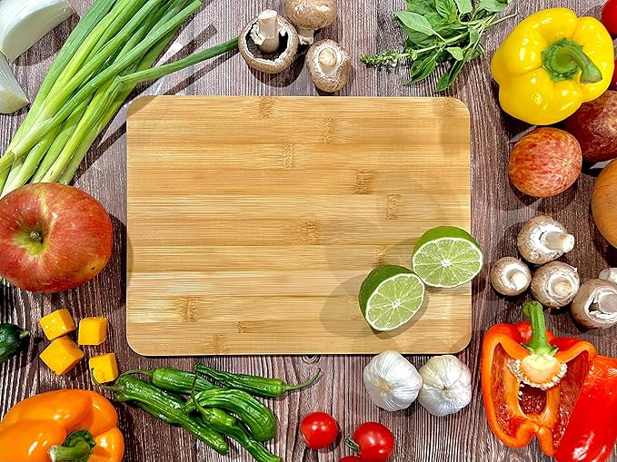 (Set of 12) 12"X9" Bulk Plain Reversible Bamboo Serving Tray, Wood Charcuterie Platter, Hot Mat, Cutting Chopping Board for Customized, Personalized Engraving Gift, Wholesale, Home Deco, Wall Art