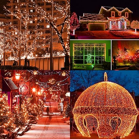 300 LED Halloween Lights, 98.5FT Halloween String Lights with 8 Lighting Modes, Waterproof  Connectable Mini Lights, Plug in for Indoor Outdoor Holiday Christmas Party Bedroom Decorations (Orange)