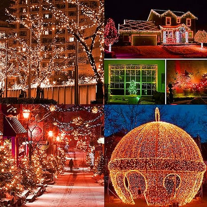 300 LED Halloween Lights, 98.5FT Halloween String Lights with 8 Lighting Modes, Waterproof  Connectable Mini Lights, Plug in for Indoor Outdoor Holiday Christmas Party Bedroom Decorations (Orange)
