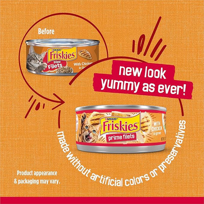 Purina Friskies Prime Filets With Chicken in Wet Cat Food Gravy - 2ct. 5.5 oz. Cans