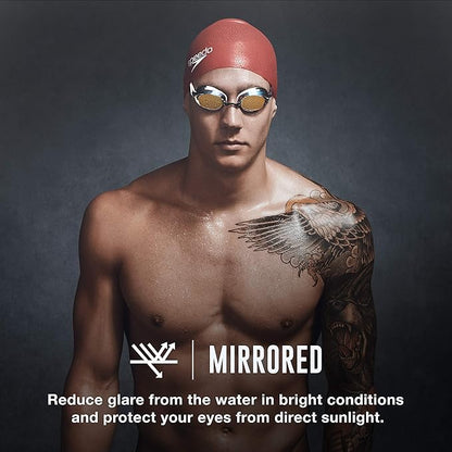 Speedo Vanquisher 2.0 Unisex Mirrored Goggles for Adults