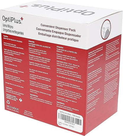 OptiPlus Eyeglass Lens Wipes l Pre-Moistened l Cleaning Wipes for Glasses, Computer  Laptops Screens, Smart Phones, Optical Lens, Goggles, and Watch Screen l Quick-Dry  Scratch-Free  252 Count