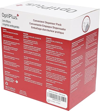 OptiPlus Eyeglass Lens Wipes l Pre-Moistened l Cleaning Wipes for Glasses, Computer  Laptops Screens, Smart Phones, Optical Lens, Goggles, and Watch Screen l Quick-Dry  Scratch-Free  252 Count