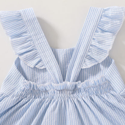Kids Toddler Baby Girls Rainbow Dress Princess Sleeveless Beach Butterfly Sundress