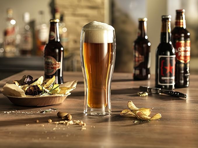 ZWILLING J.A. Henckels Double-Wall Beer Glass Set, 14 fl. oz