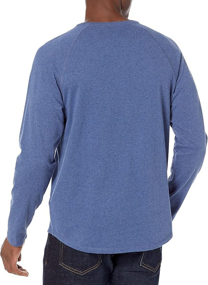 Essentials Long Sleeve Shirt for Men, Regular-Fit Henley, Available in Big & Tall