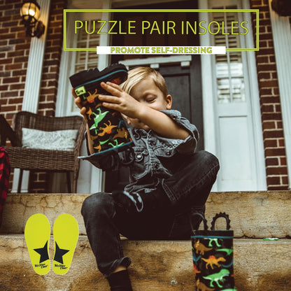These waterproof rain boots from Western Chief are perfect for kids - made with durable rubber, a comfortable lining, and easy pull-on handles.