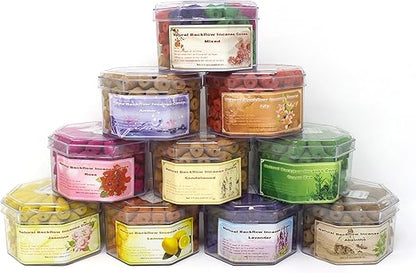 Natural Backflow Incense Cones (70 Pack) (Mixed/Assorted)