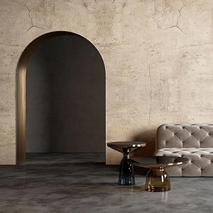 WADILE Beige Concrete Wallpaper 15.7 in  118 in, Cement Contact Paper 3D Matte Textured, Wall Paper Pull and Stick Self-Adhesive  Removable