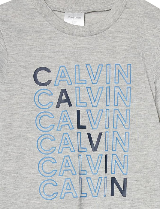Calvin Klein Boys' Two Piece Sleepwear Top and Bottom Pajama Set