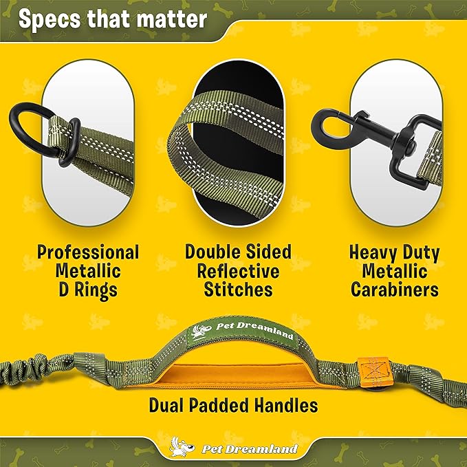Exquisite Hands-Free Dog Leash for Large Dogs: Ultimate Comfort  Freedom for Running, Walking, Hiking. Premium Quality, Durable  Versatile Dog Waist Leash Belt. Your Dog Will Love This Waist Leash
