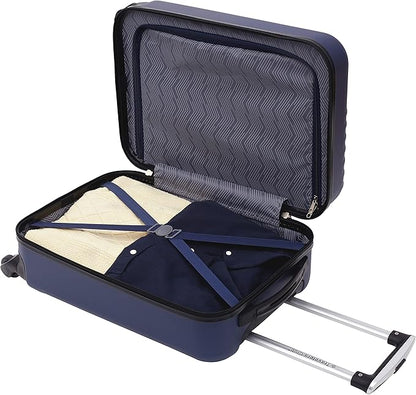 Travelers Club Cosmo Hardside Spinner Luggage, Navy Blue, Carry-On 20-Inch