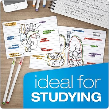 Oxford Ruled Index Cards, 3" x 5", White, 100 Per Pack (40136)
