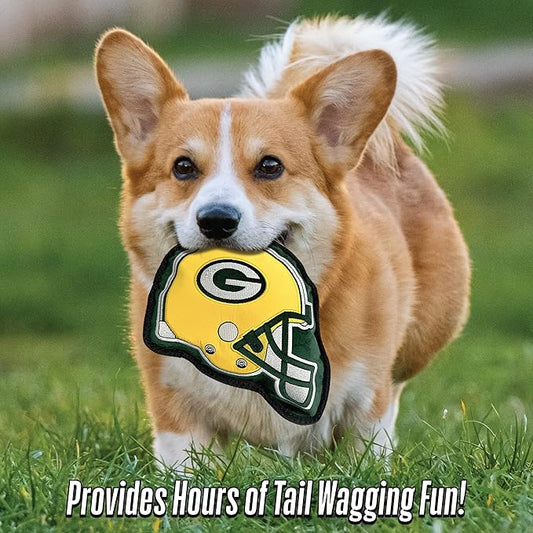 The 1st Ever Tough but Smooth Dog Toy NFL Green Bay Packers Football Helmet Tough Pet Toy. A Premium Quality Doggie Toy with Built-in Squeaker. Sports Fans Favorite Chew Toy