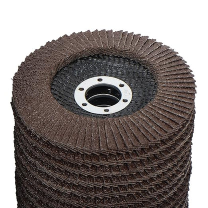 100 Pack 40 Grit Flap Discs 4.5 Inch x 78 Inch Arbor Premium Zirconia Grinding Wheels for Metal, Steel, and Welds