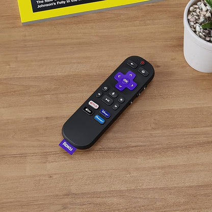 Roku Voice Remote  Replacement TV Remote Control with Voice Control, Simple Setup,  Pre-Set App Shortcuts - Compatible with Roku TV, Players,  Audio Devices