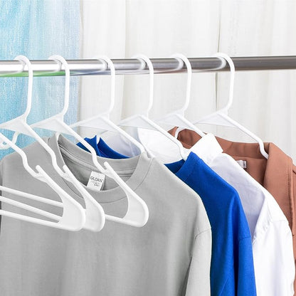 Mr. Pen 10 Pack White Plastic Clothes Hangers - Shirt Hangers for Closet