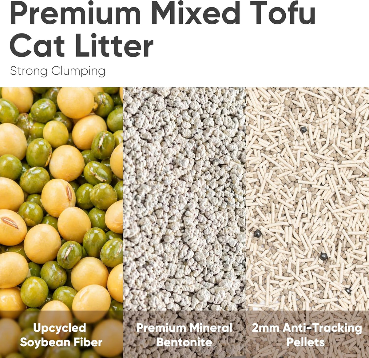 FUKUMARU Tofu Cat Litter, Strong Clumping Cat Litter Pellets, Effective Odor Control, Ultra Absorbent, Dust Free, Natural, Flushable, Lightweight, Low Tracking, White Tea, 6lb x 2 Bags
