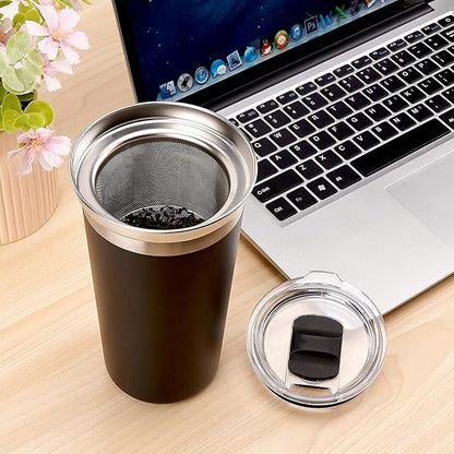 Linkidea Loose leaf tea infuser, compatible with 20 ounce 30 ounce YETI cup, Iron Flask Classic 24oz32oz Cup accessory, 304 stainless steel mesh strainer (suitable for
