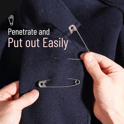 Mr. Pen- Safety Pins Assorted, 400 Pack, 5 Different Sizes, Silver, Assorted Safety Pins, Safety Pin, Small Safety Pins, Safety Pins Bulk, Large Safety Pins, Safety Pins for Clothes