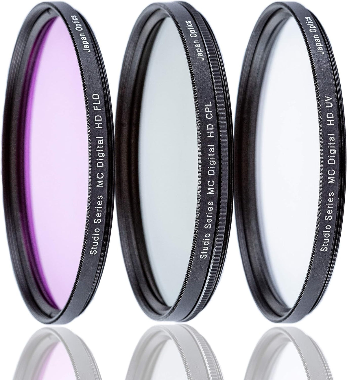 Ultimaxx Professional 3-Piece Multi-Coated Filter Set for Digital and Video Cameras with HD Optics and 52mm Diameter