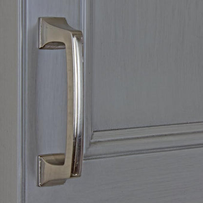 GlideRite Hardware 87380-SN-1 Type Hooks CC Deco Base Cabinet Pull, 3", Satin Nickel Finish
