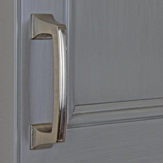 GlideRite Hardware 87380-SN-1 Type Hooks CC Deco Base Cabinet Pull, 3", Satin Nickel Finish