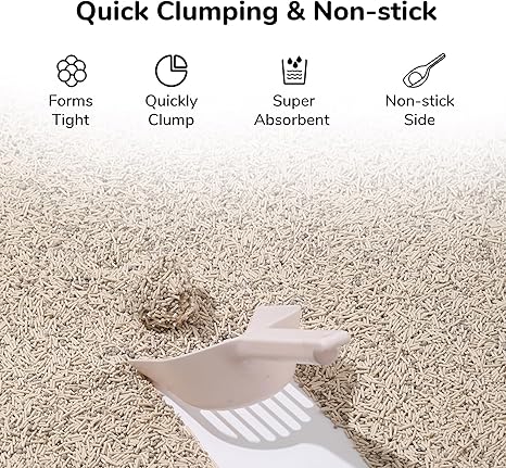 FUKUMARU Tofu Cat Litter, Strong Clumping Cat Litter Pellets, Effective Oder Control, Ultra Absorbent, Dust Free, Natural, Flushable, Lightweight, Low Tracking, White Tea, 6lb x 3 Bags