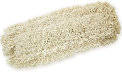 24" Industrial Strength Washable Cotton Dust Mop Refill, Replacement Head for Home & Commercial Use, Fits 24 Inch Frame, Cleans Hardwood, Laminate, Concrete, or Other Floor Systems (24")
