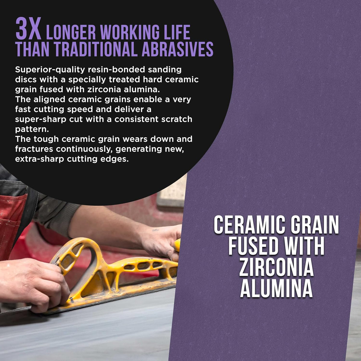 20 Grit PSA Purple Film Ceramic Longboard Sandpaper 20 Yard Roll 2-3/4" Wide Continuous 20 Yard Roll, Self Adhesive Stickyback for Auto & Wood Air File Long Board Sanders Hand Sanding Blocks
