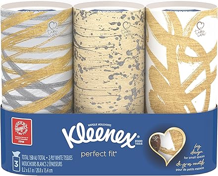 Kleenex Perfect Fit Facial Tissues, 3 count (Packaging May Vary)