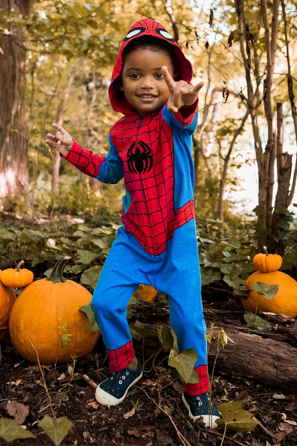 Spider-Man Zip Up Cosplay Coverall Newborn to Little Kid