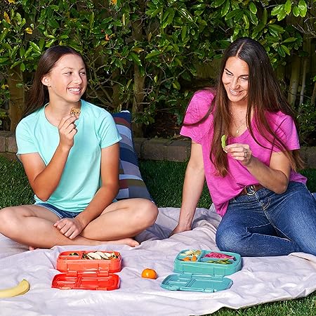 Bentgo Fresh  Leak-Proof, Versatile 4-Compartment Bento-Style Lunch Box with Removable Divider, Portion-Controlled Meals for Teens and Adults On-The-Go  BPA-Free, Food-Safe Materials (Aqua)