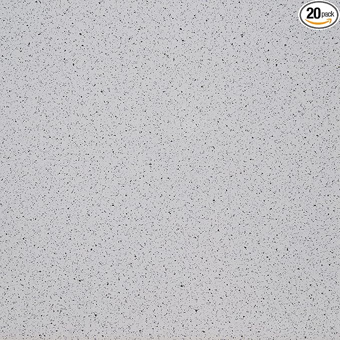 Nexus Self Adhesive 12-Inch Vinyl Floor Tiles, 20 Tiles - 12" x 12", Salt n Pepper Granite - Peel  Stick, DIY Flooring for Kitchen, Dining Room, Bedrooms  Bathrooms by Achim Home Decor