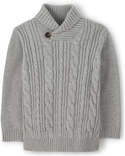 Gymboree Boys and Toddler Long Sleeve Cable Knit Shawl Sweater