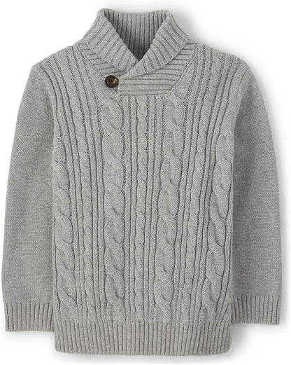 Gymboree Boys and Toddler Long Sleeve Cable Knit Shawl Sweater