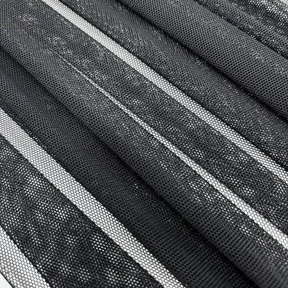 Ice Fabrics 4-Way Stretch Power Mesh Fabric by The Yard - 60" Wide Nylon Spandex Sheer Net Fabric - Breathable  Stretchy Mesh Fabric for Sewing Activewear, Dresses, Crafts - Black - 1 Yard