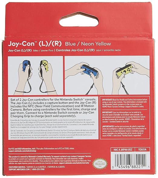 Nintendo Blue/ Neon Yellow Joy-Con (L-R) - Switch