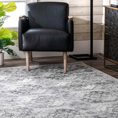 nuLOOM Shea Vintage Runner Rug, 2' x 6', Gray