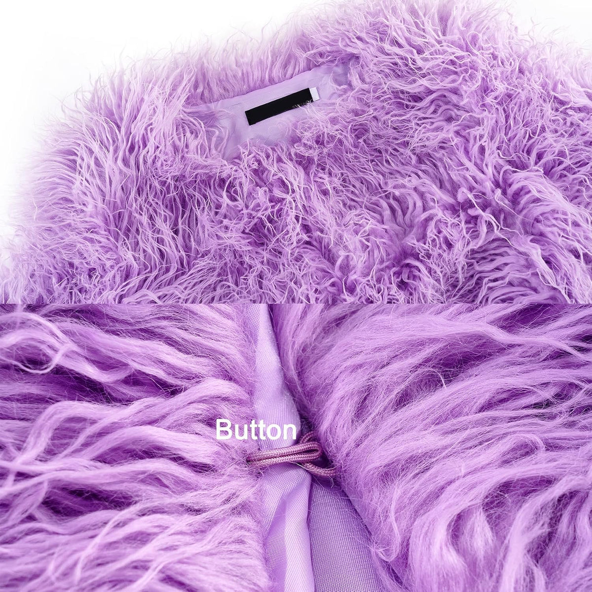 YUAKOU Women's Shaggy Faux Fur Outwear Coat Jacket Long Sleeve Warm Winter .