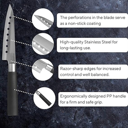 Berghoff Essentials Santoku Knife Orient 5" Ergonomically Designed PP Handle Multifunctional Knife Sharp  Well Balanced