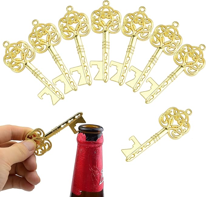 152pcs Skeleton Key Bottle Opener Wedding Favors Makhry(Silver&Gold)