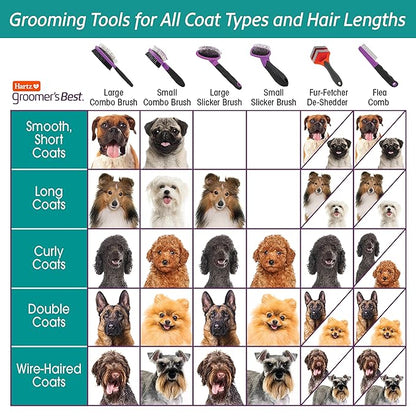 Hartz Groomer's Best Deshedding Slicker Dog Brush, BlackViolet, Dogs