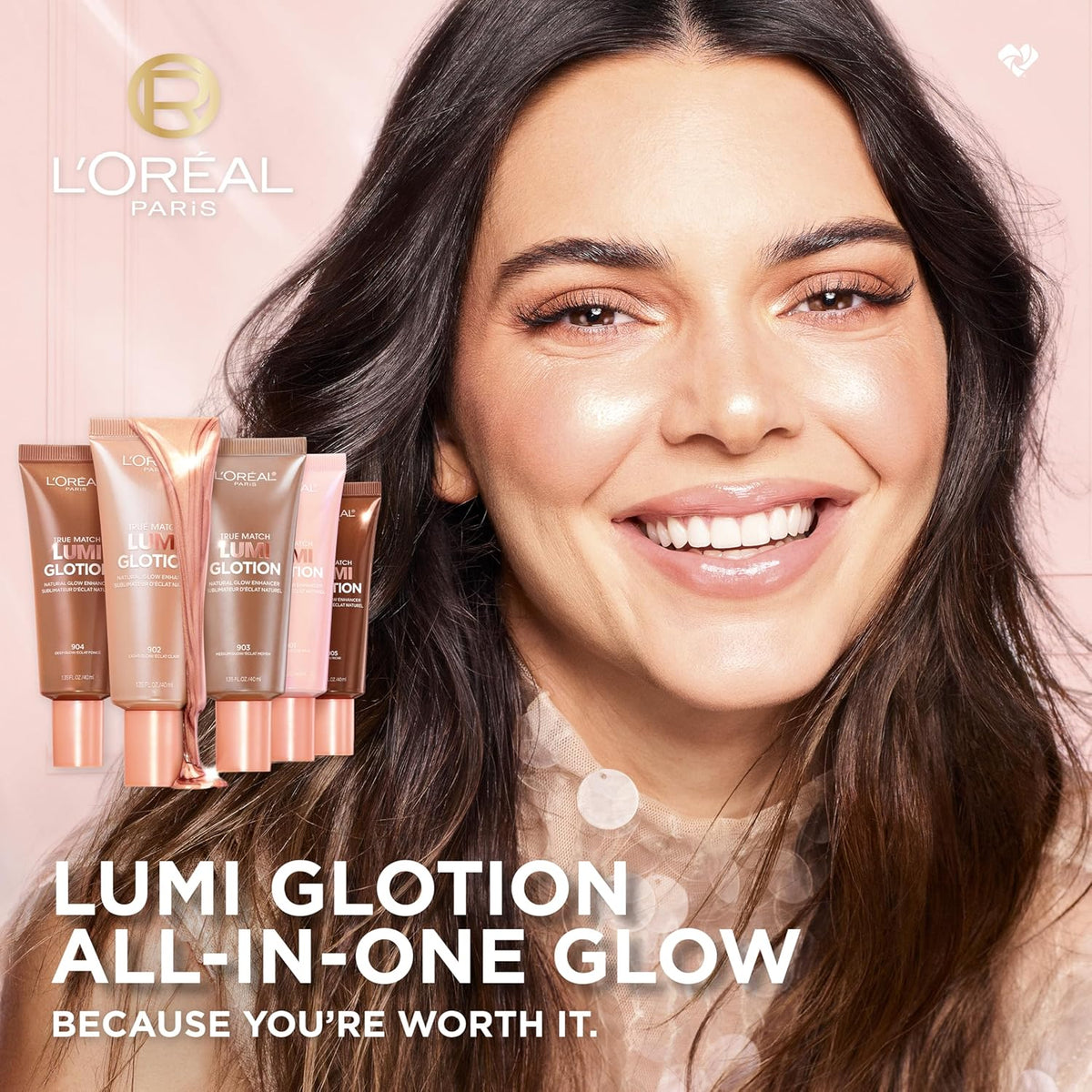L'Oreal Paris Makeup True Match Lumi Glotion, Natural Glow Enhancer, Illuminator Highlighter, Bronzing Drops For a Sun-Kissed Glow, 903 Medium (NO BOX)